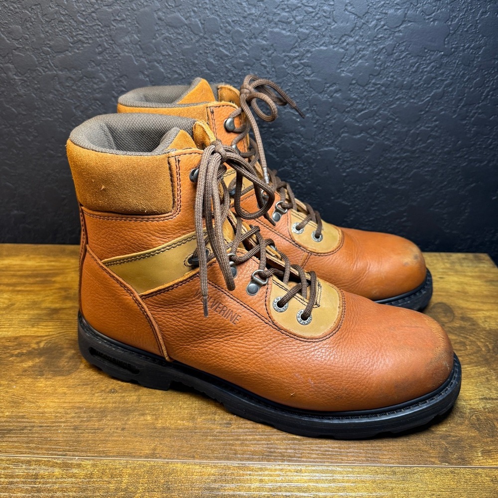 Wolverine W04213 Brown Leather‎ Work Boots Mens Size 13M